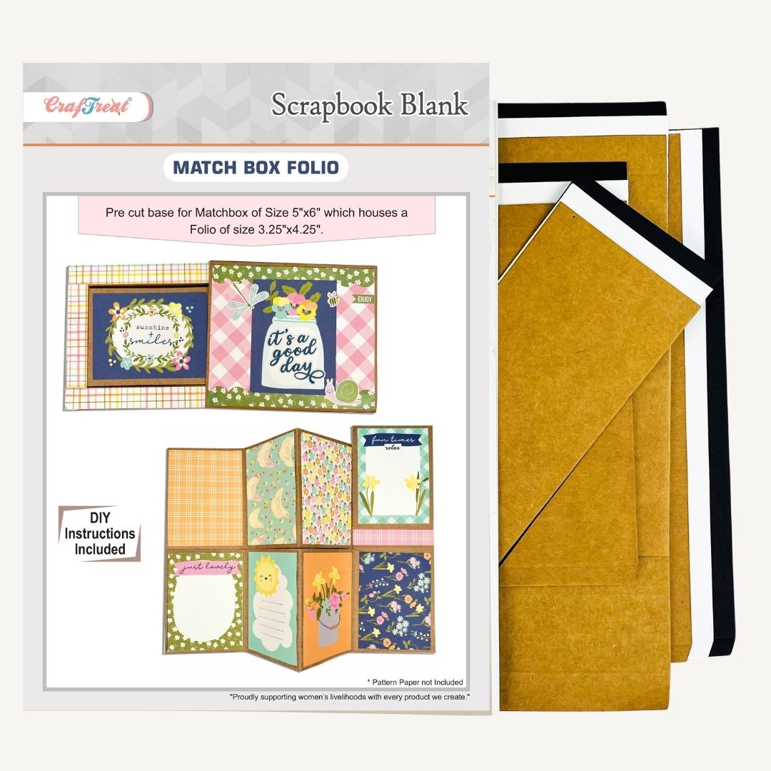 Craftreat Scrapbook Blank Quick Folio - Match Box Folio