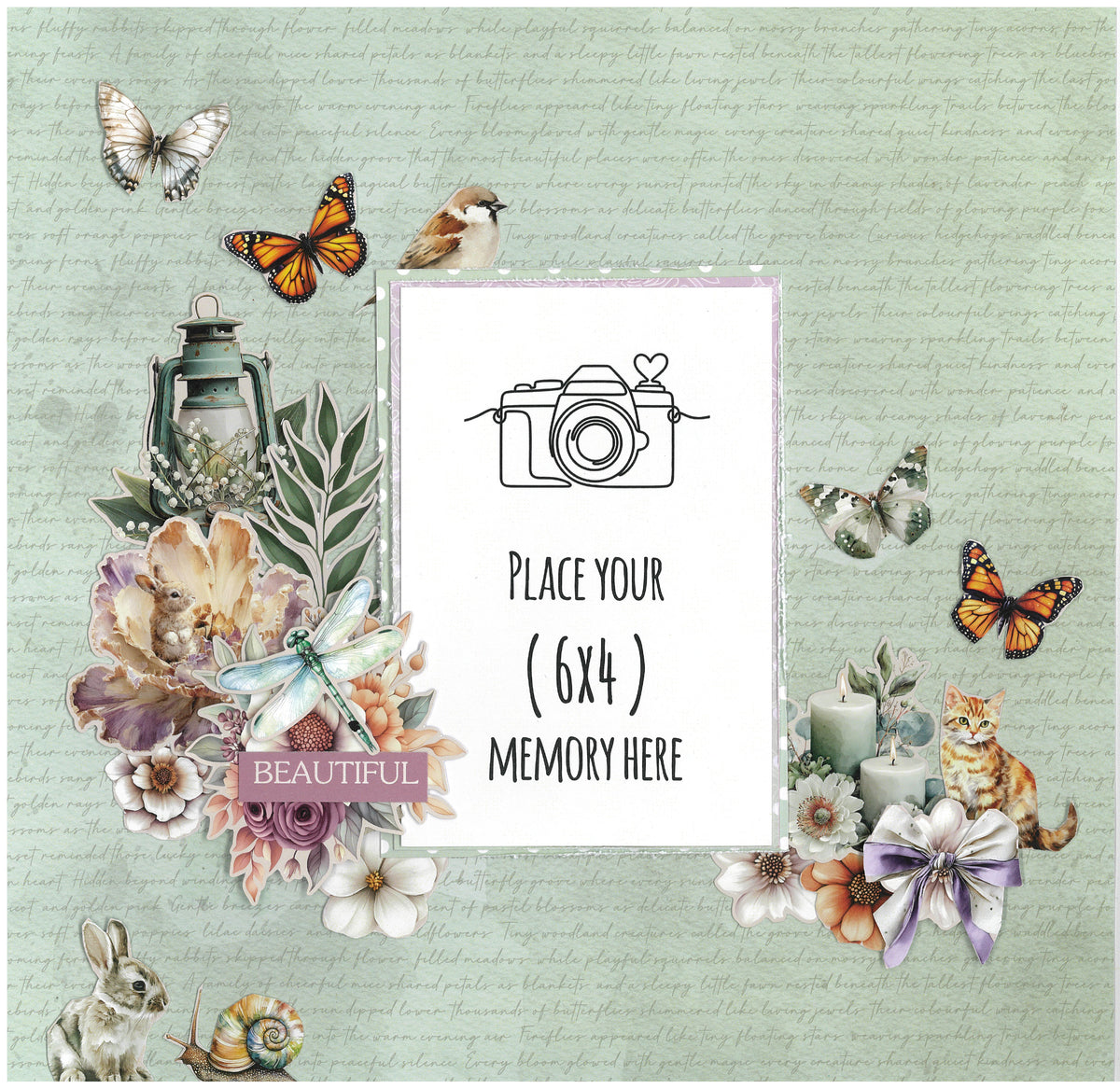 3Quarter Designs Butterfly Grove 12x12 Designer Paper & Diecuts Set
