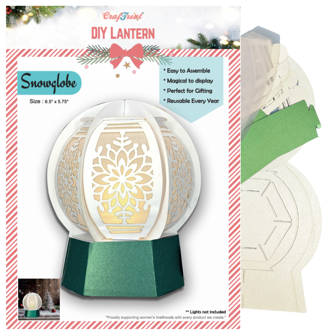 CrafTreat DIY Paper Lanterns - Snowglobe