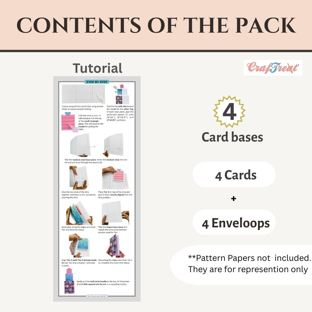 CrafTreat Card Blanks - 3 Tier Slider Card