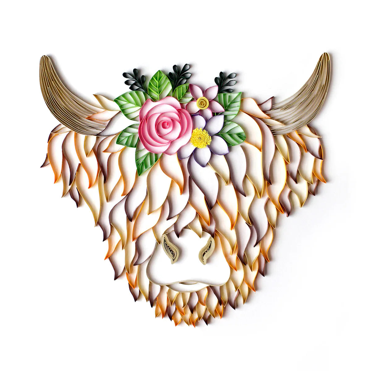 Highland Cow Quilling Template Kit