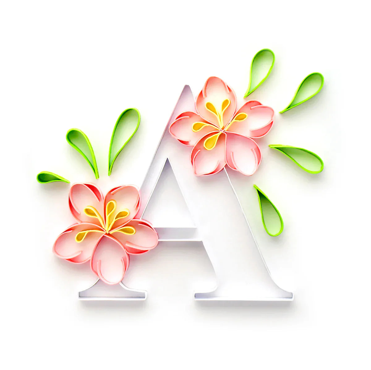 Floral Alphabet Collection Paper Quilling Template Pad