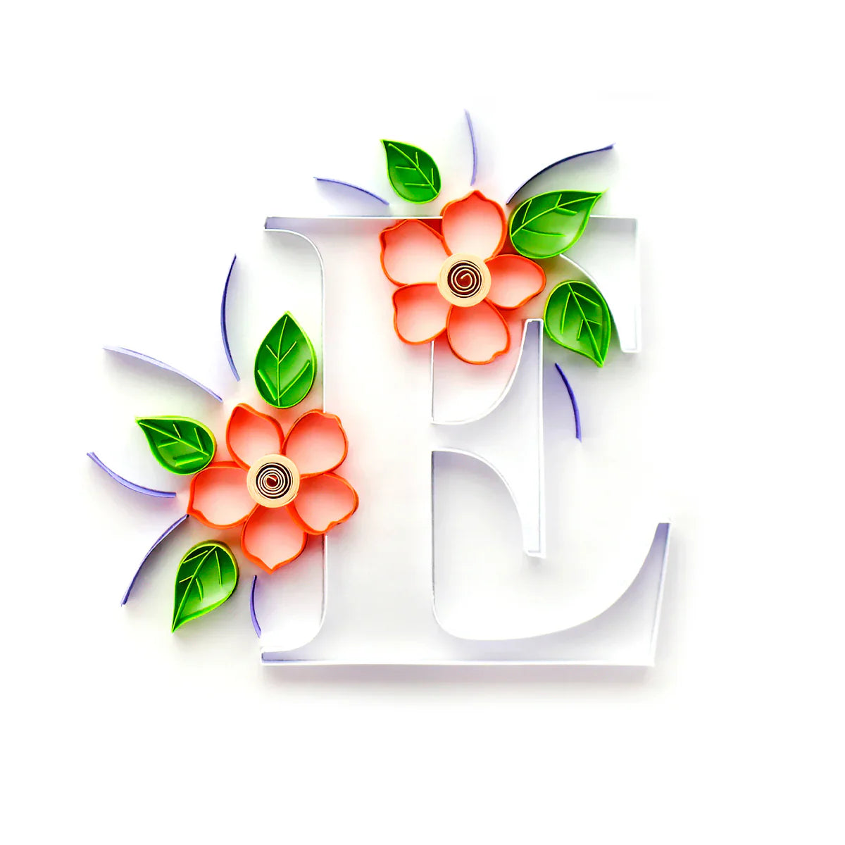 Floral Alphabet Collection Paper Quilling Template Pad