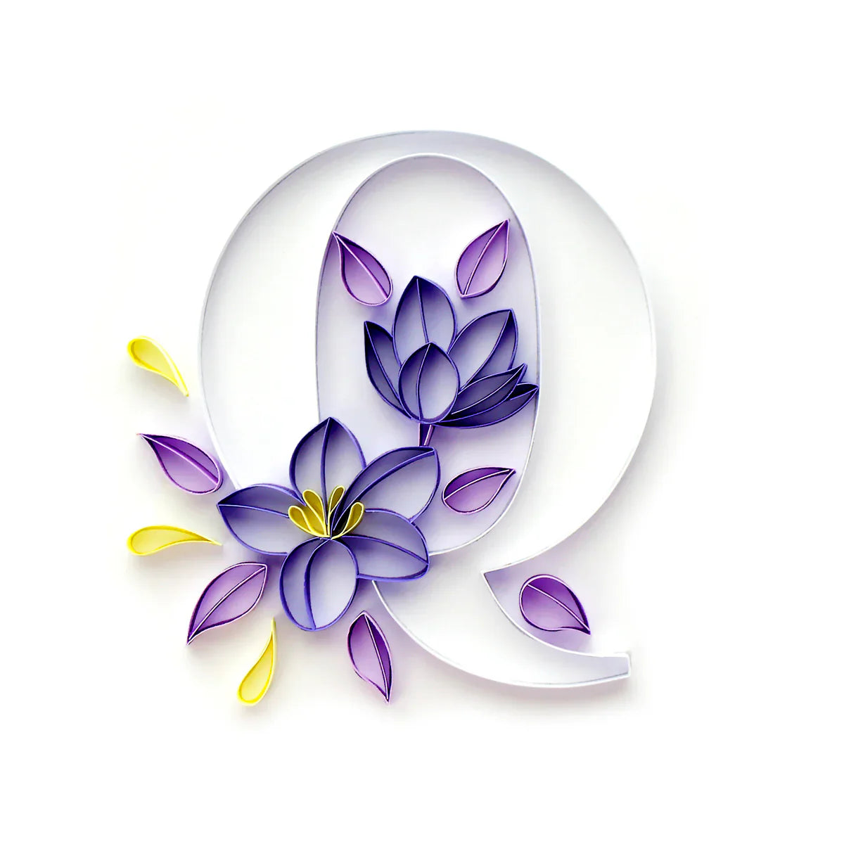 Floral Alphabet Collection Paper Quilling Template Pad