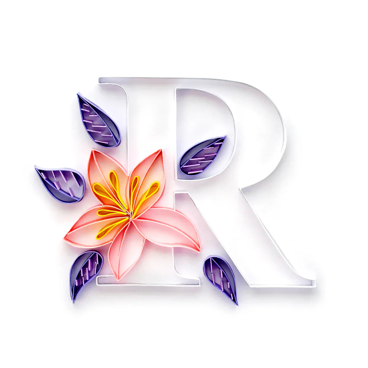 Floral Alphabet Collection Paper Quilling Template Pad