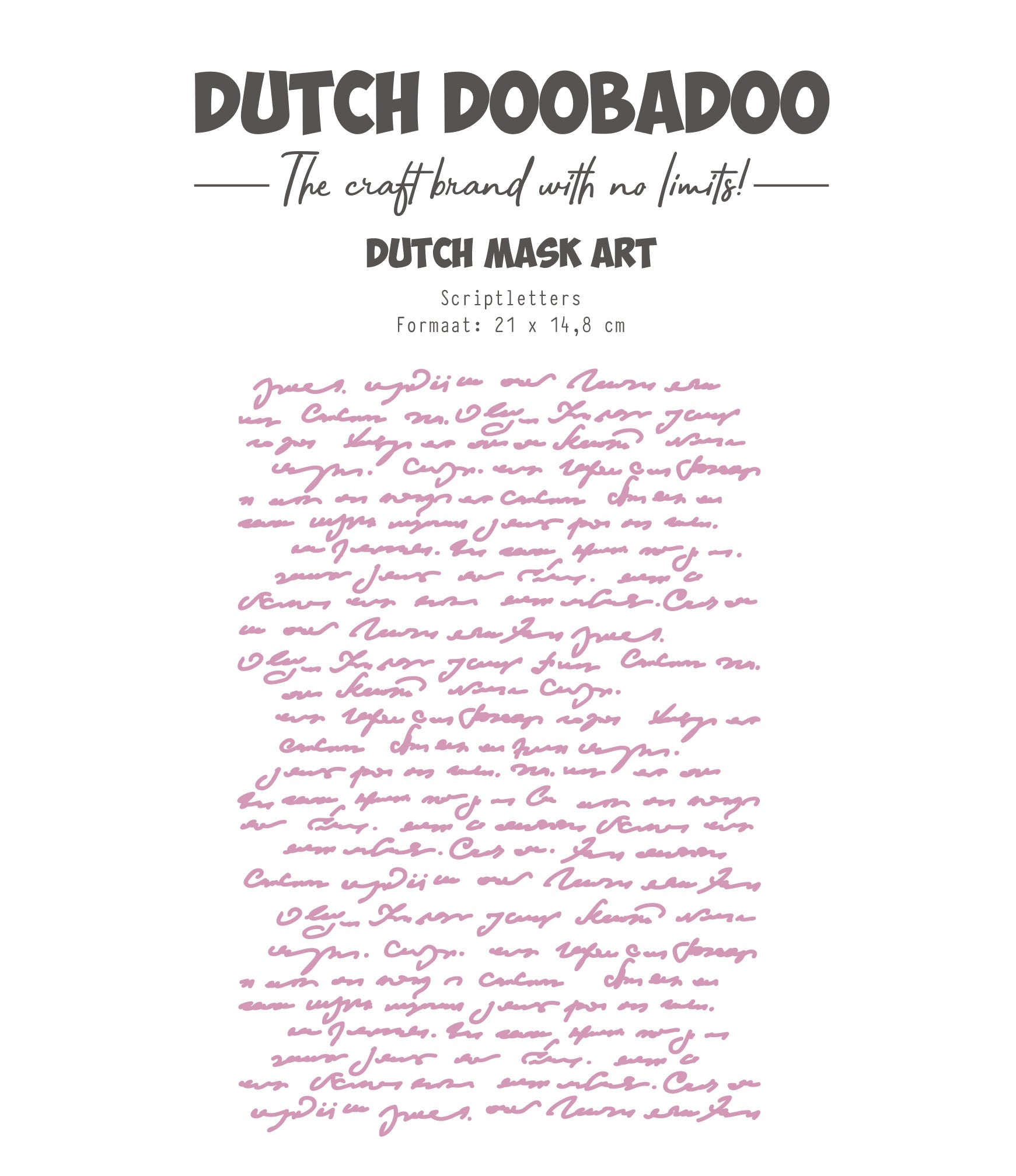 Dutch Doobadoo DDBD Mask Art Script Letters A5