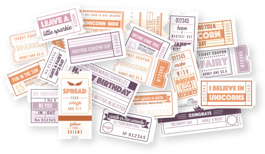 Dutch Doobadoo DDBD Die-Cuts Tickets Woodland Springs