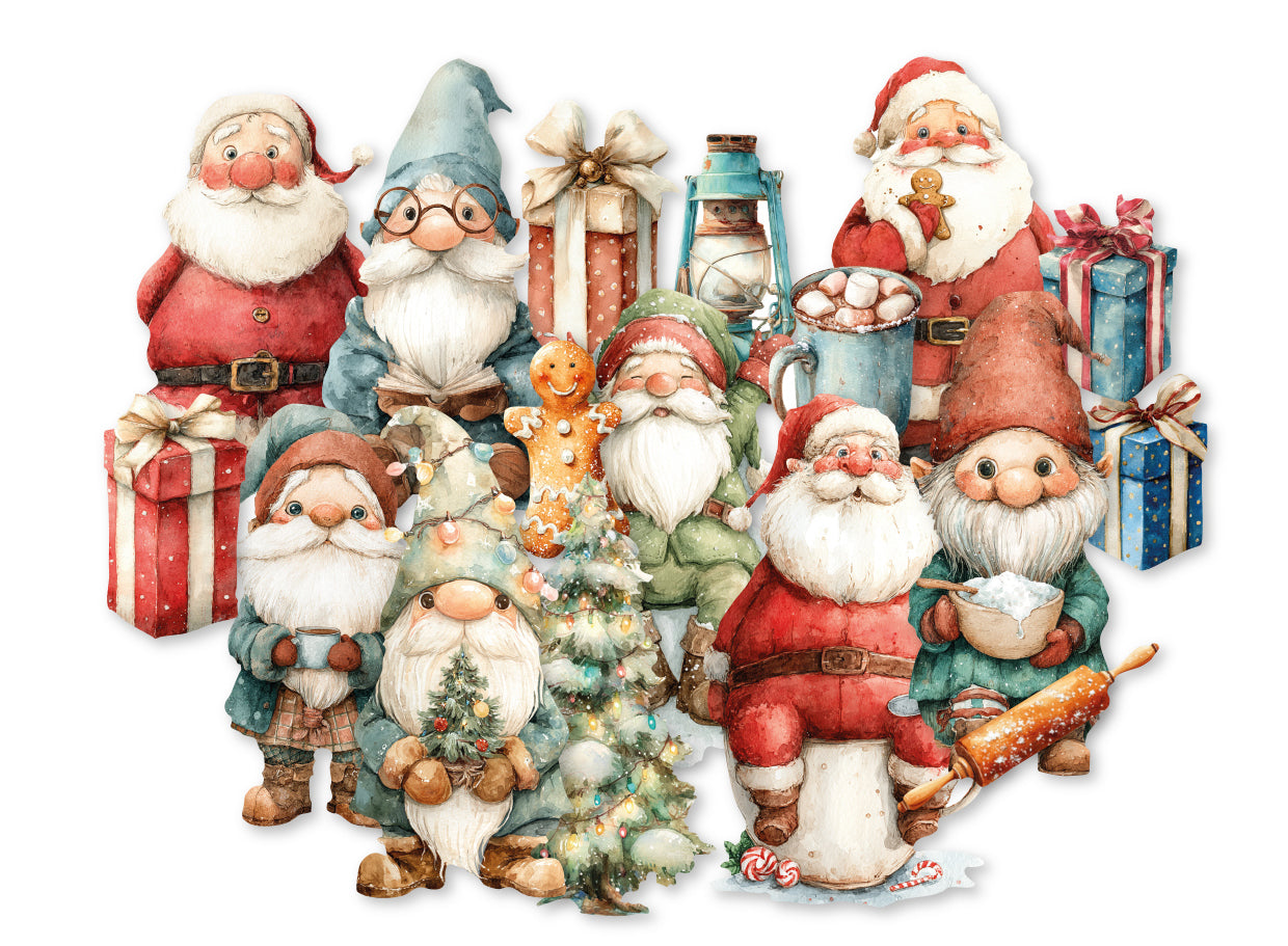 Dutch Doobadoo DDBD Collage Die-Cuts Santa & Gnomes