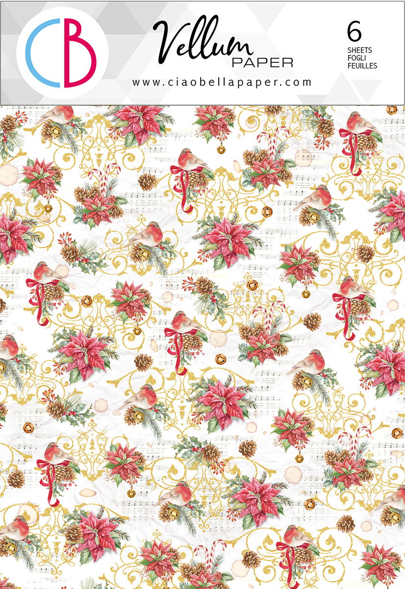 Ciao Bella Vellum Dear Santa Paper Patterns A4 6/Pkg
