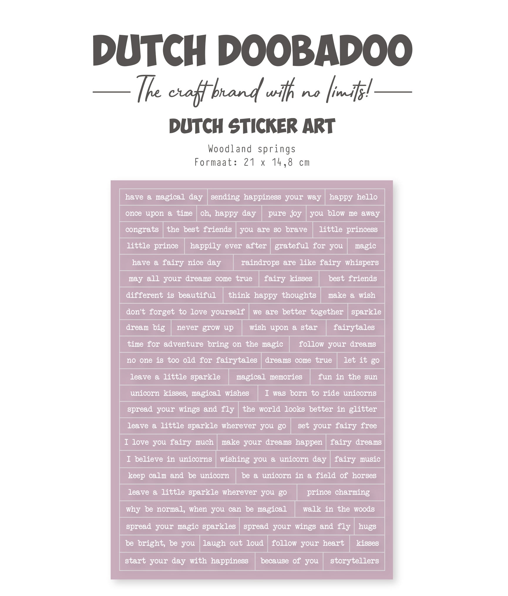 Dutch Doobadoo DDBD Dutch Sticker Art A5 Woodland Springs