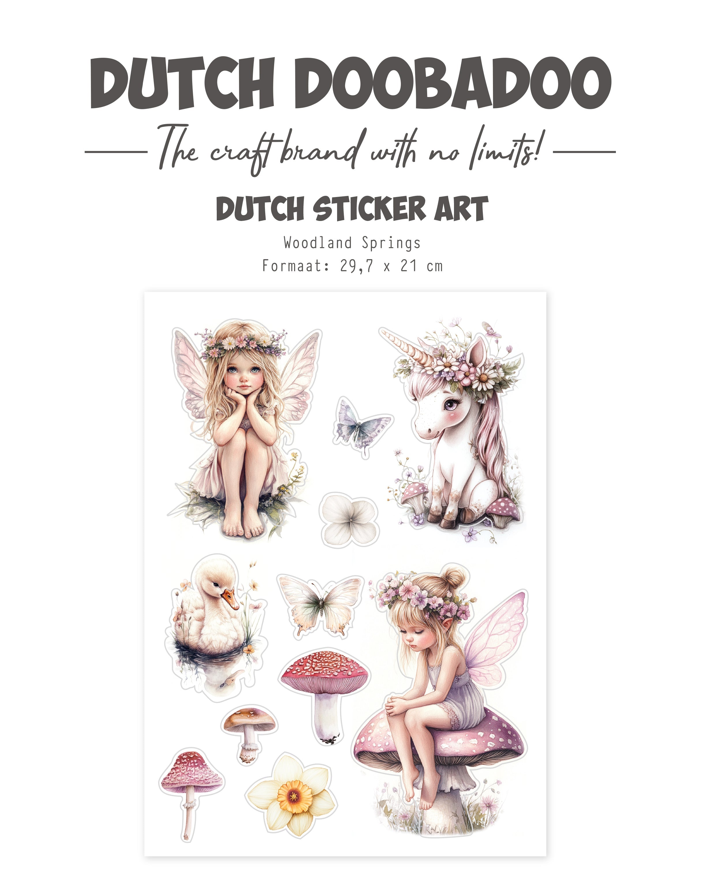 Dutch Doobadoo DDBD Transparent Stickers A4 Woodland Springs
