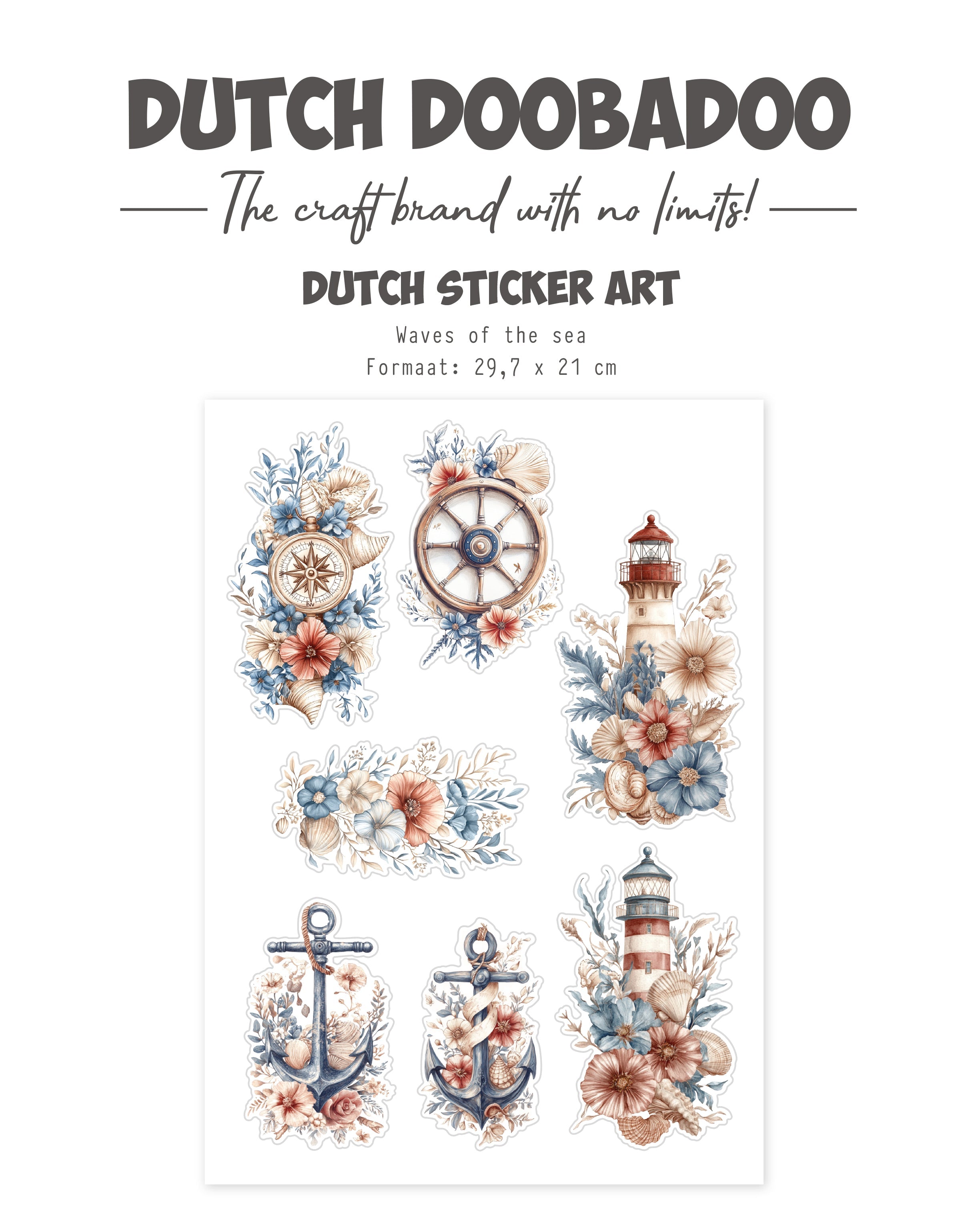 Dutch Doobadoo DDBD A4 Transparent Stickers Waves of..