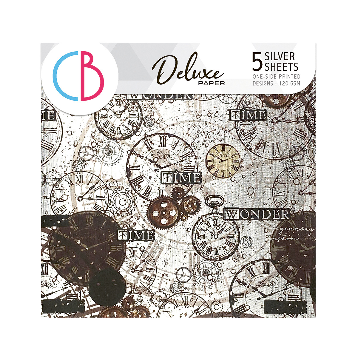 London's Calling Deluxe Silver Paper 6"x6" 5/Pkg