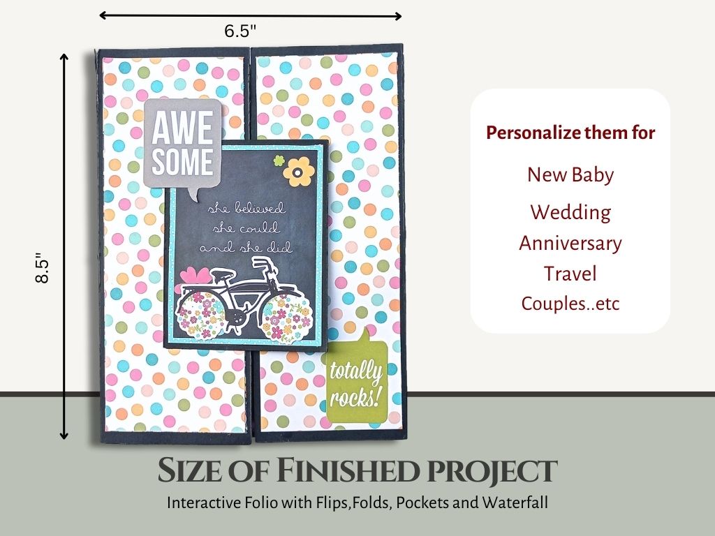 CrafTreat Scrapbook Blank Precut Album Base - Gate Fold Folio - Ivory