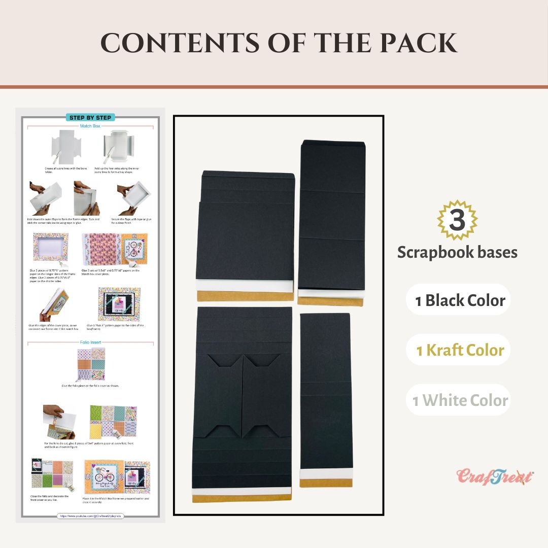 Craftreat Scrapbook Blank Quick Folio - Match Box Folio