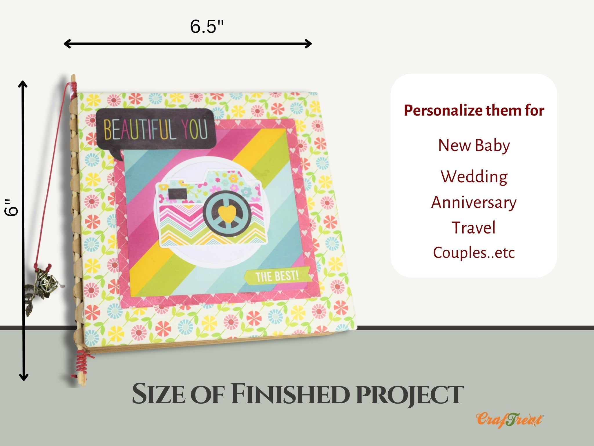 CrafTreat Scrapbook Blanks - Piano Hinge Book - Black Color