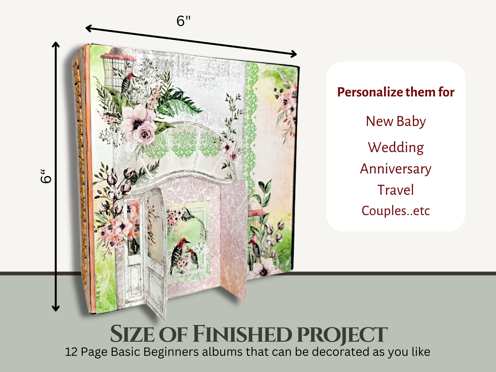 CrafTreat Scrapbook Blanks - Basic 6x6 - Black & Kraft Color