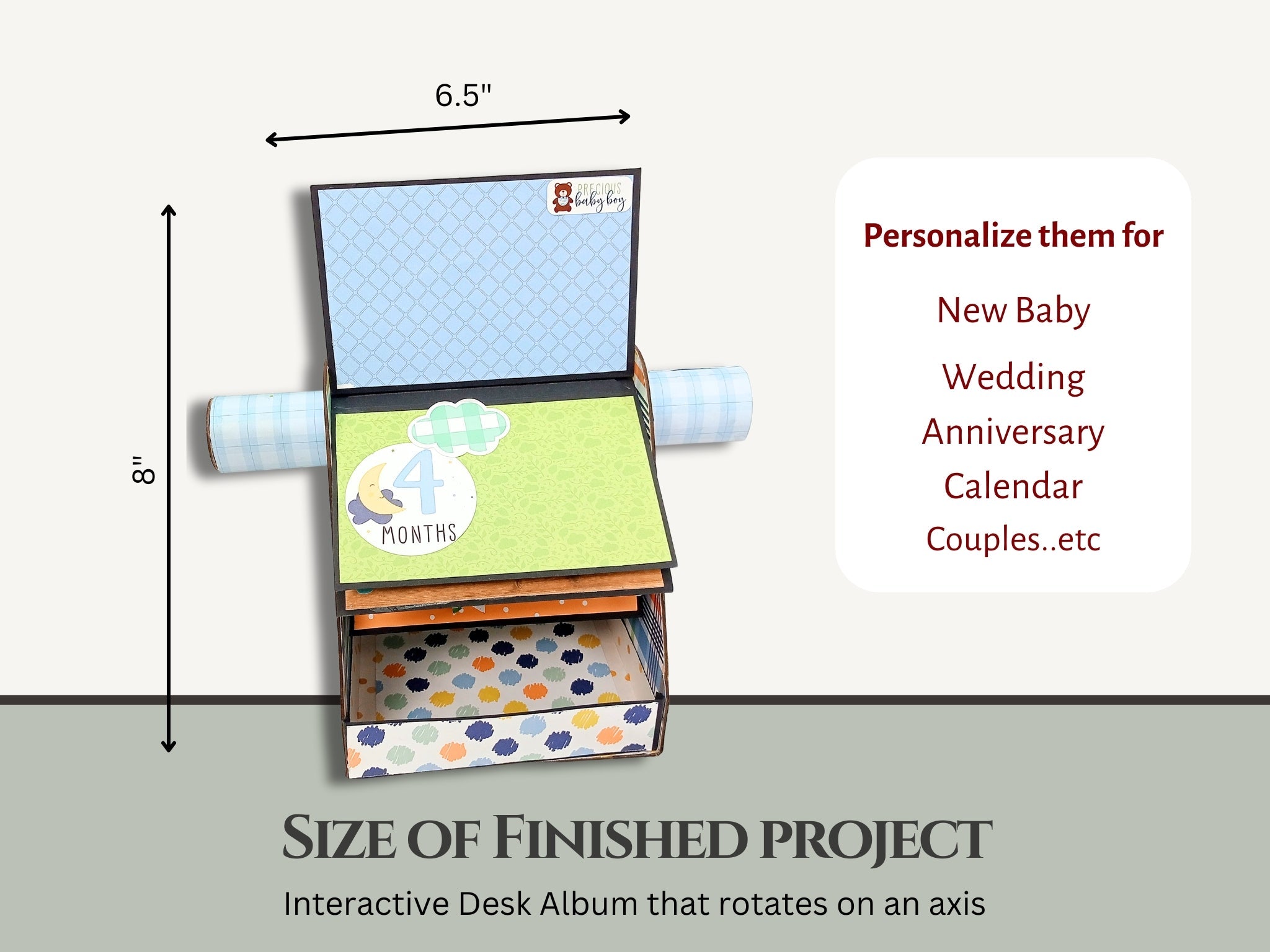 CrafTreat Scrapbook Blanks - Rolodex - Kraft Color