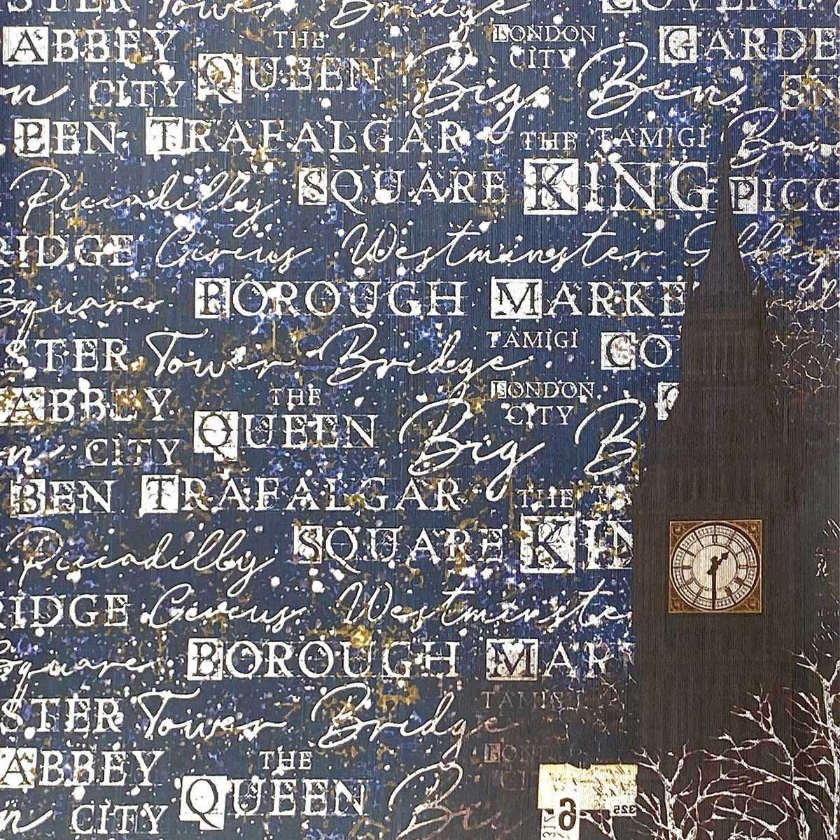 London's Calling Deluxe Silver Paper 6"x6" 5/Pkg