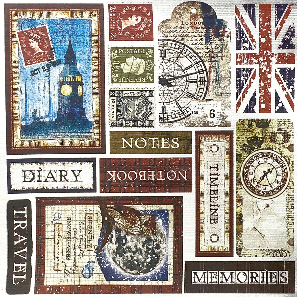 London's Calling Deluxe Silver Paper 6"x6" 5/Pkg