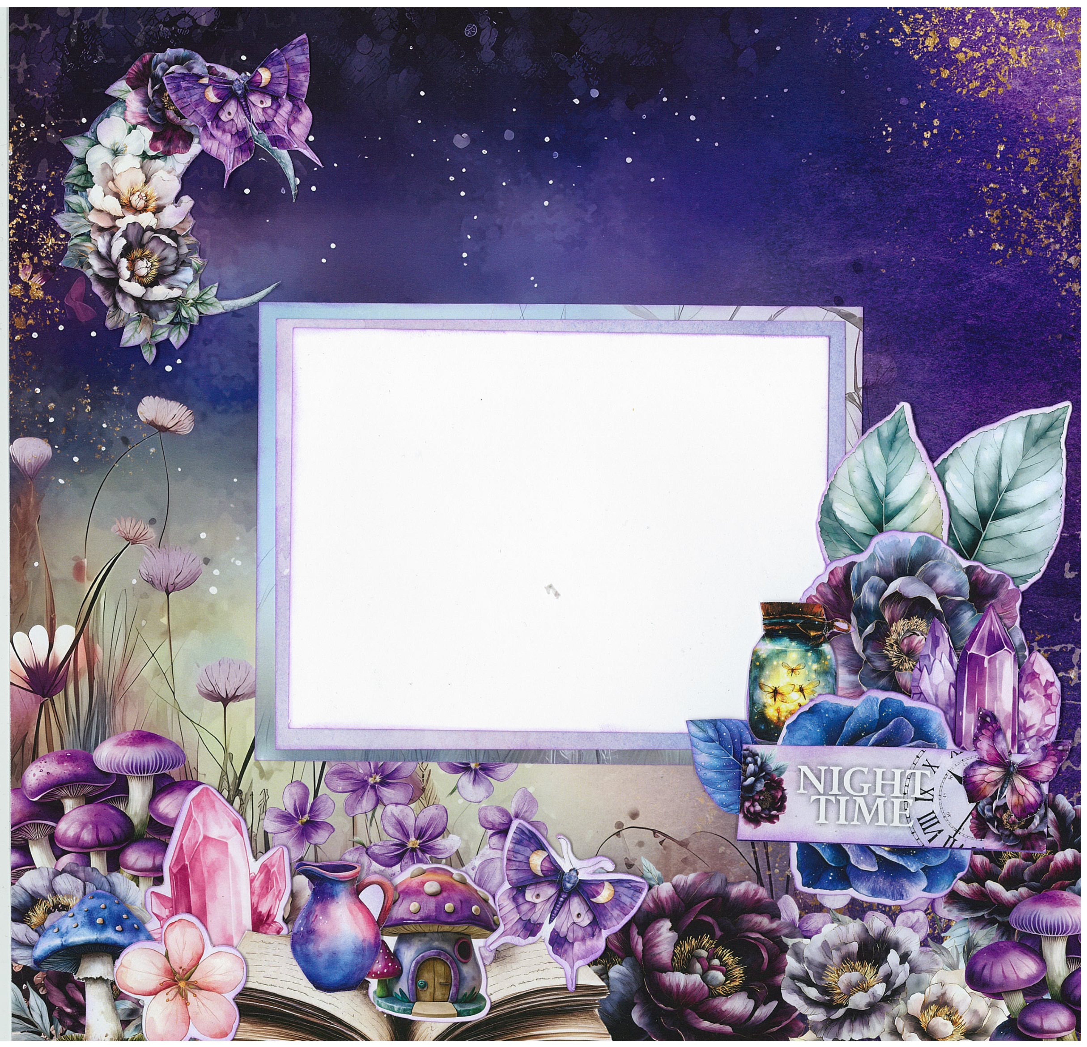 3Quarter Designs Night Garden 12x12 Design Paper & Diecuts Set