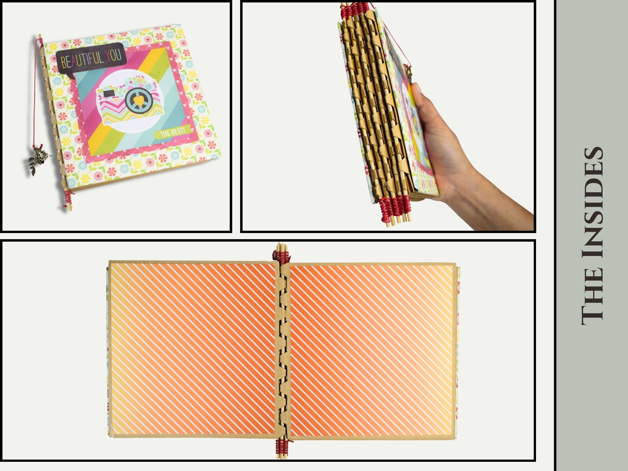 CrafTreat Scrapbook Blanks - Piano Hinge Book - Kraft Color