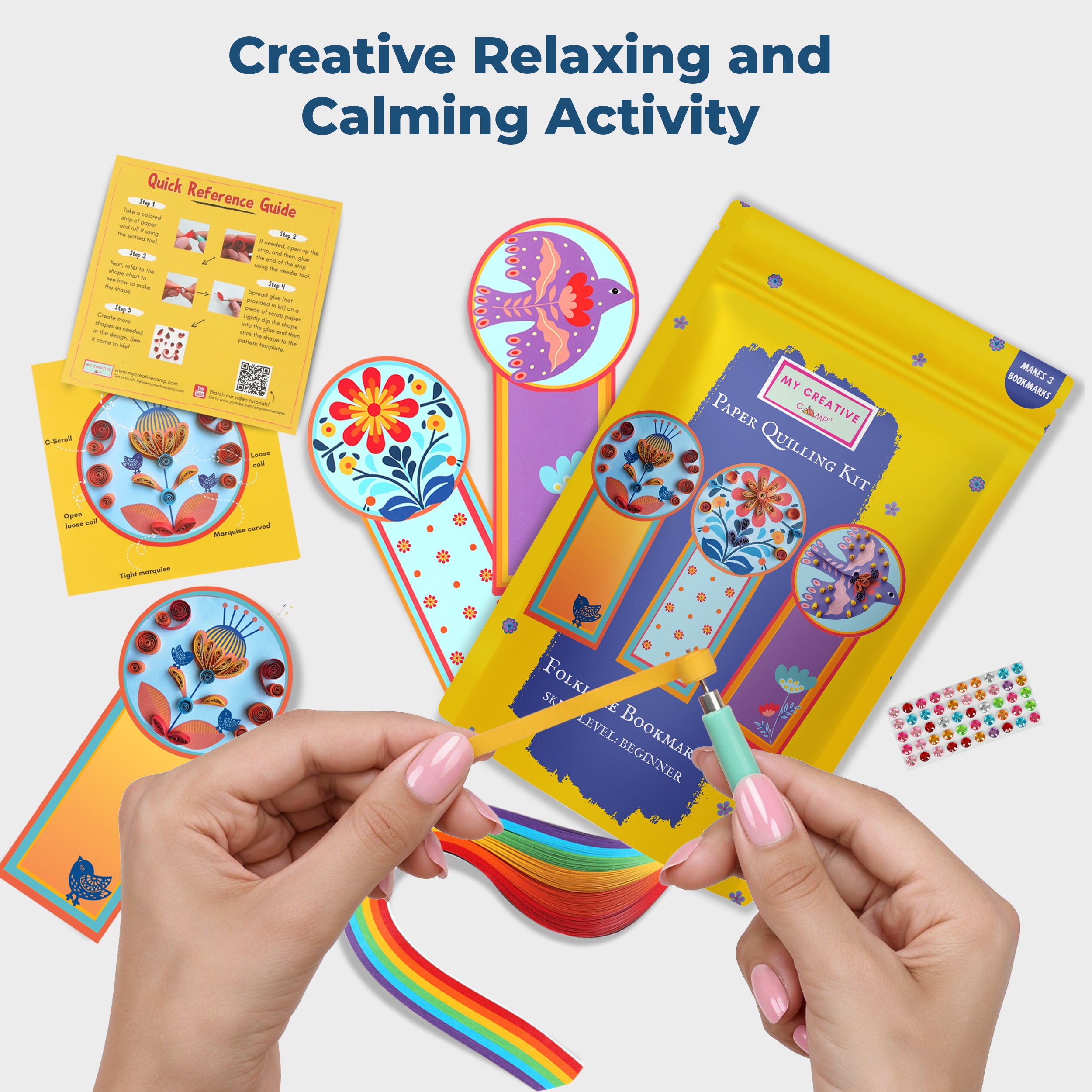 My Creative Camp Folklore Bookmarks Quilling Kit