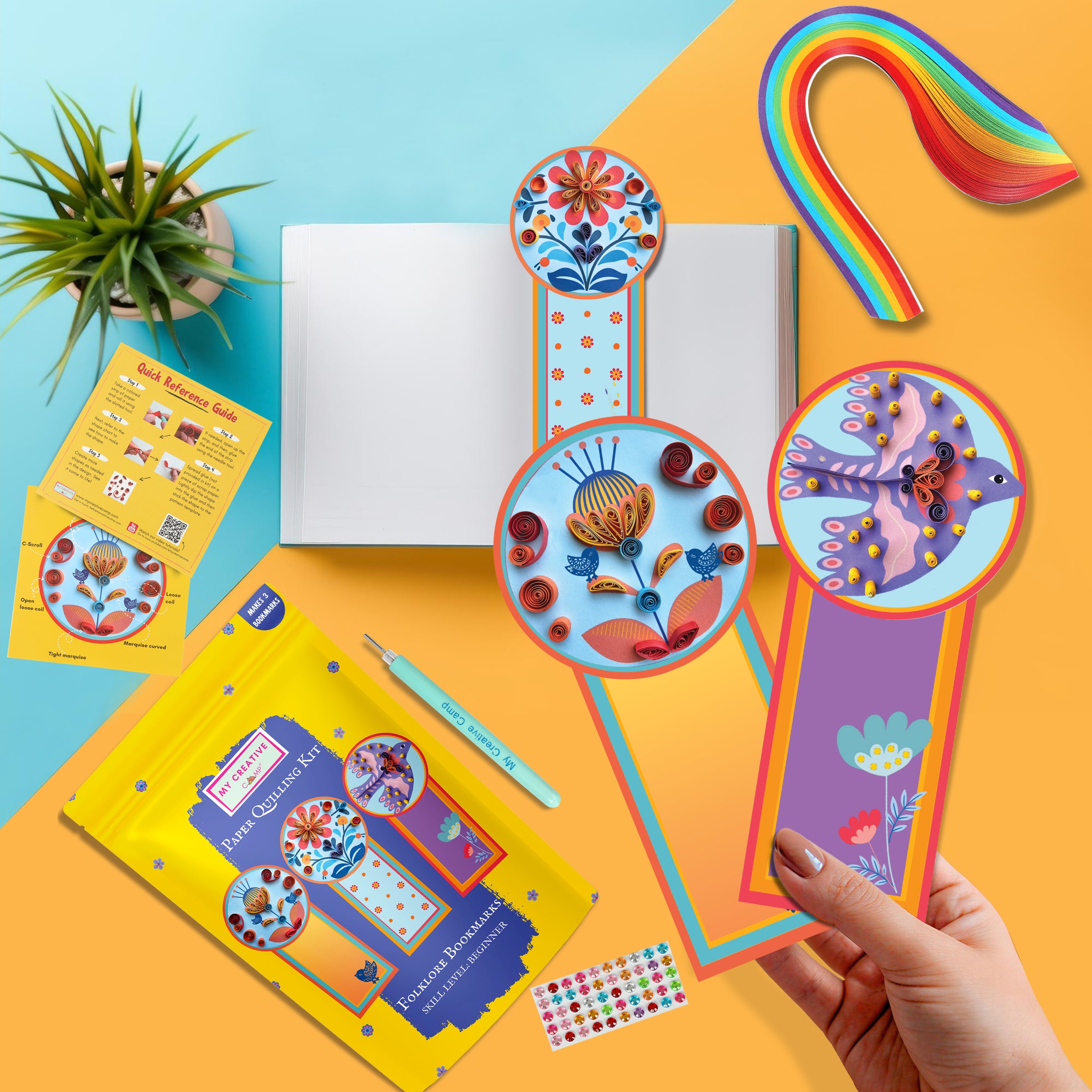 My Creative Camp Folklore Bookmarks Quilling Kit