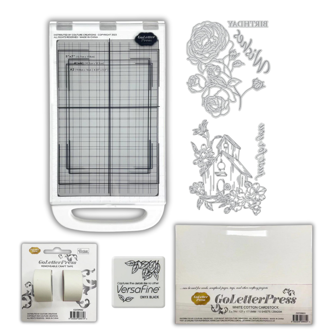 Couture Creations GoLetterPress and Stamp Bundle