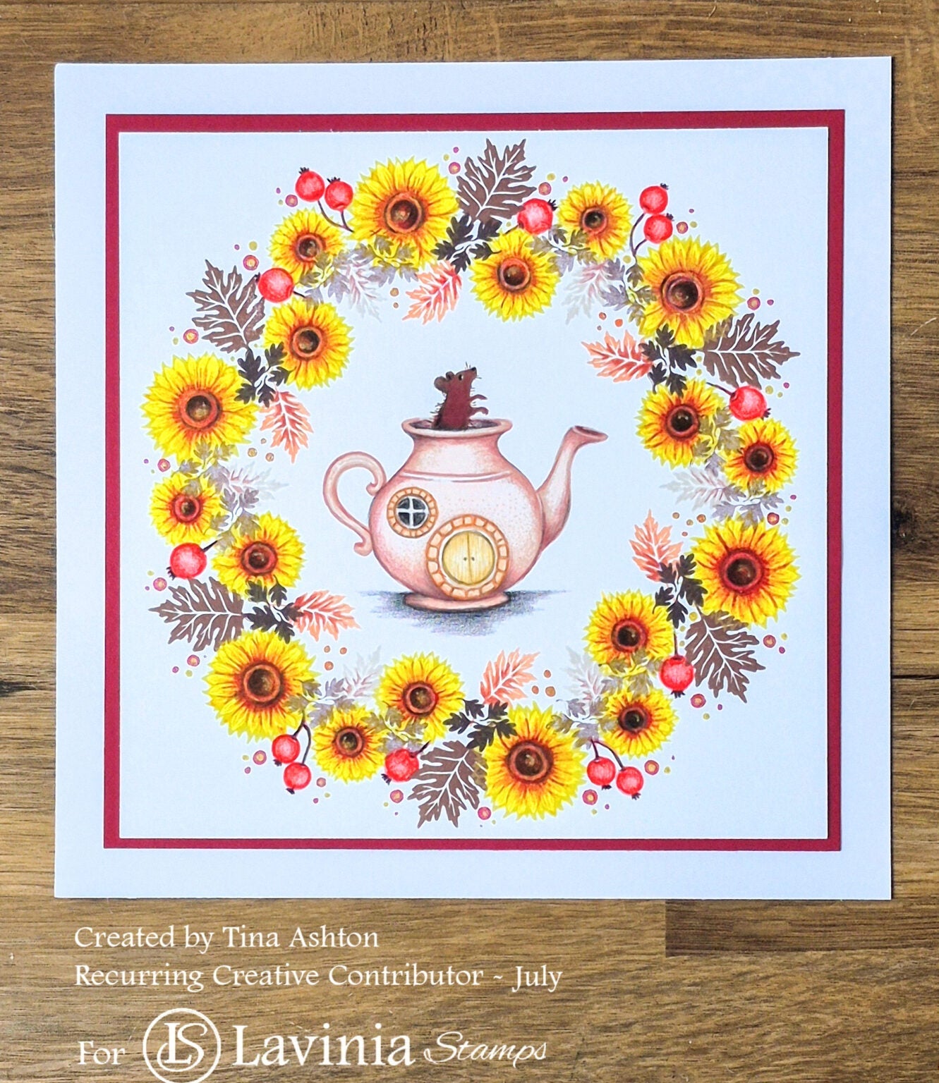 Lavinia Stamps - Red Oak Leaf Stamp
