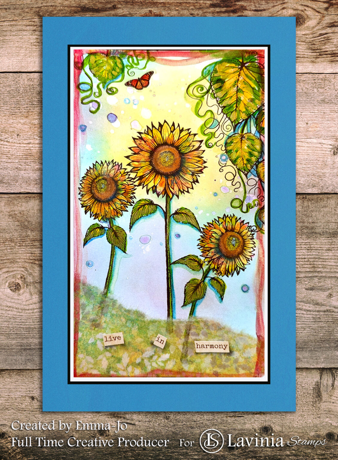 Lavinia Stamps - Open Sunflower Stamp