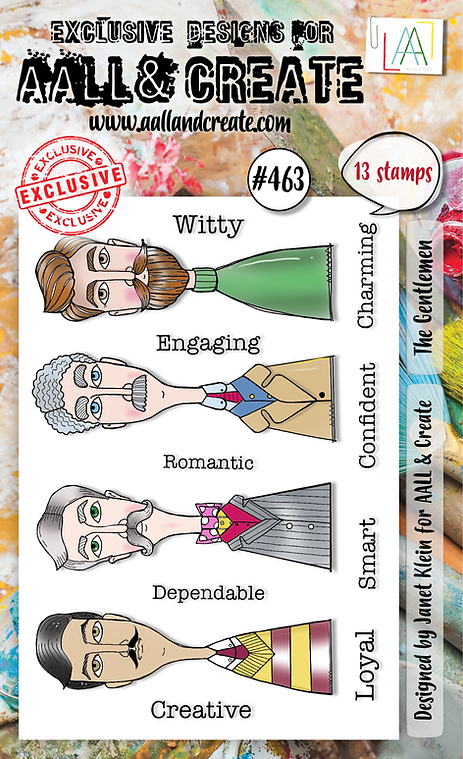 AALL and Create - A6 Stamp Set - The Gentlemen