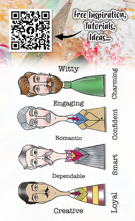 AALL and Create - A6 Stamp Set - The Gentlemen