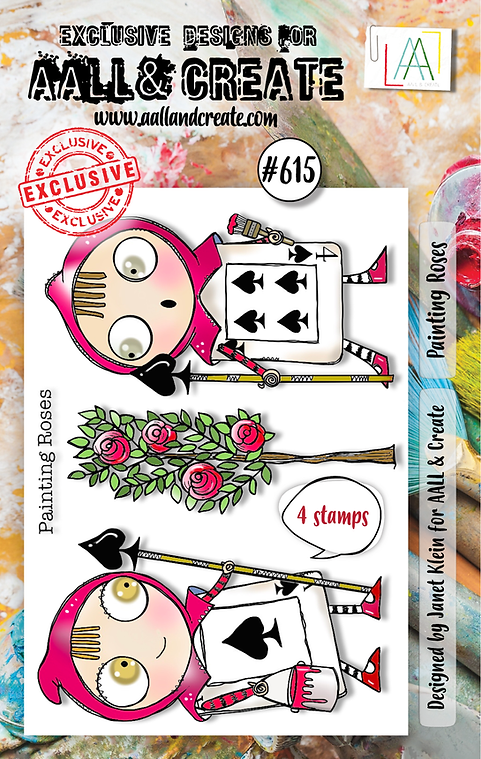 AALL and Create - A7 Clear Stamp Set - Painting Roses