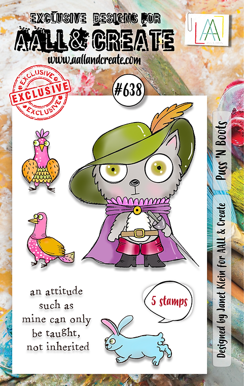 AALL and Create - A7 Clear Stamp Set - Puss 'N Boots