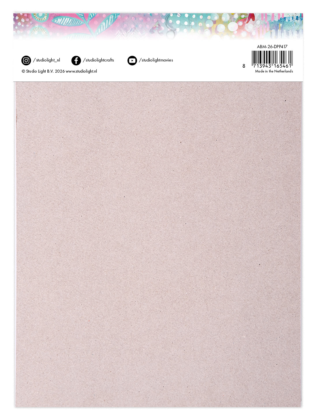 ABM Design Paper Pad Multicolor Madness Art by Marlene 20 Sheets