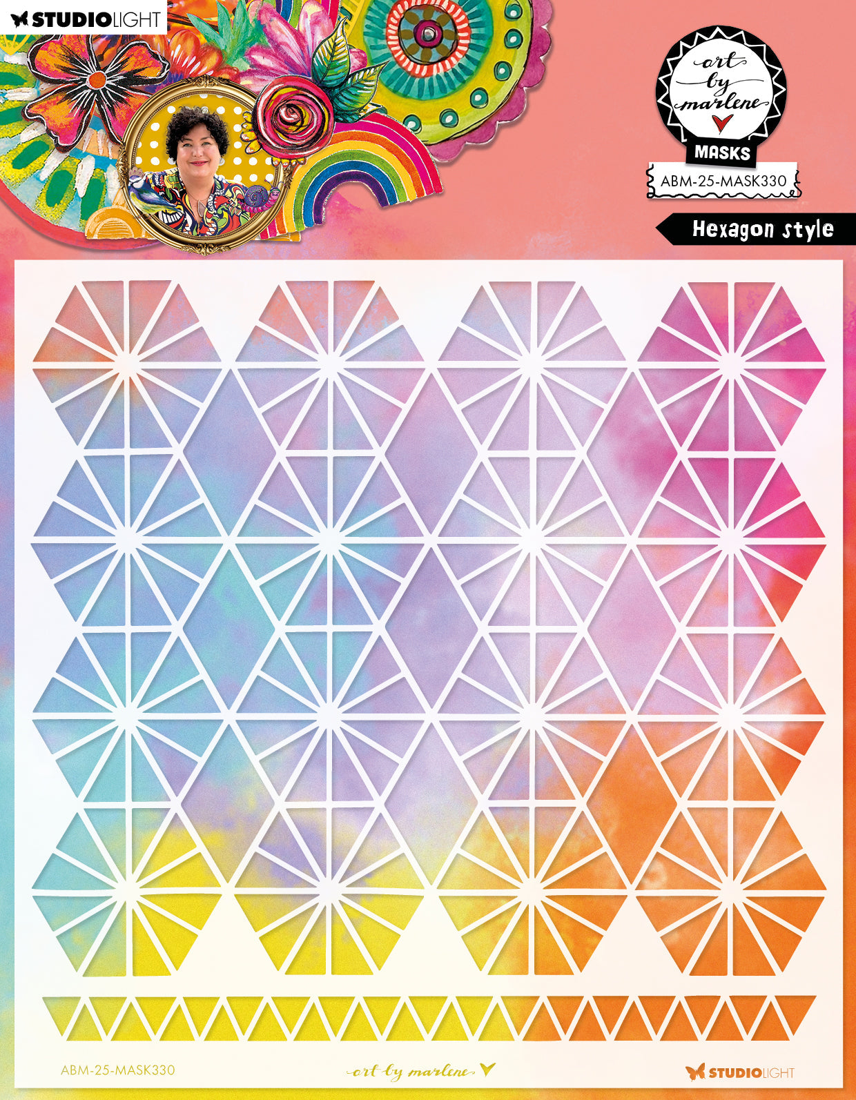 ABM Mask Hexagon Style Art by Marlene 1 Pieces