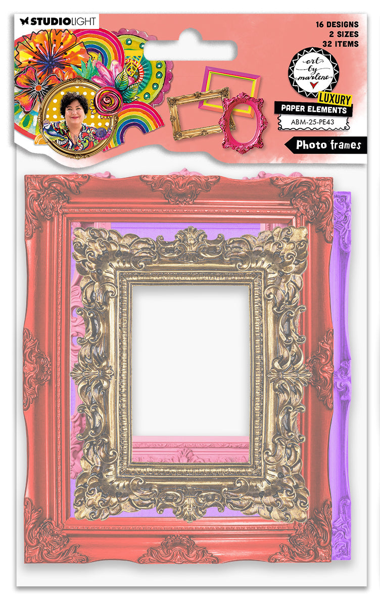ABM Paper Elements Photo Frames Art By Marlene 160x120x5mm 32 Elements