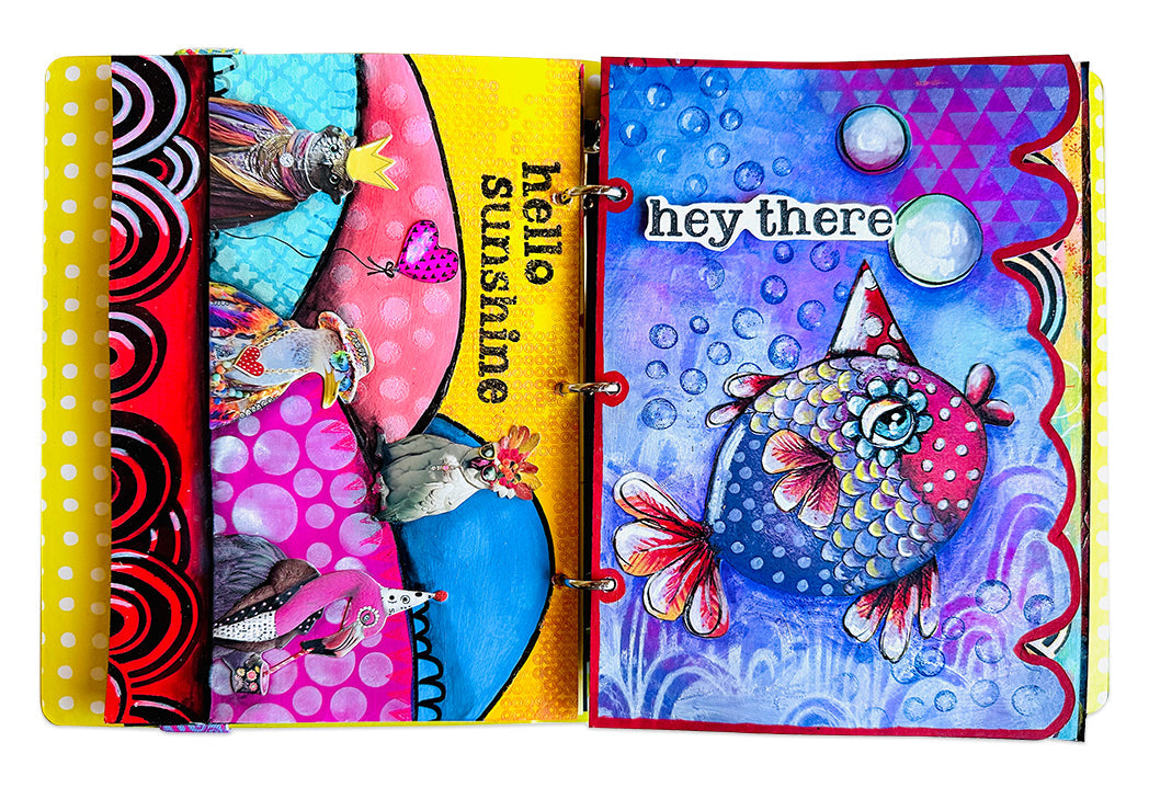 ABM Cut And Paste Book Whimsical World Art By Marlene 40 Sheets