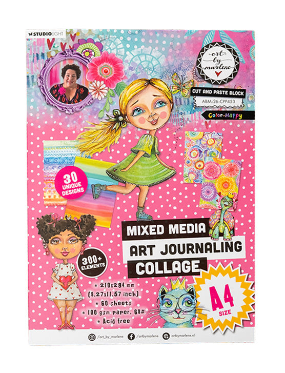 ABM Collage Paper Pad Color-Happy Art by Marlene 60 Sheets