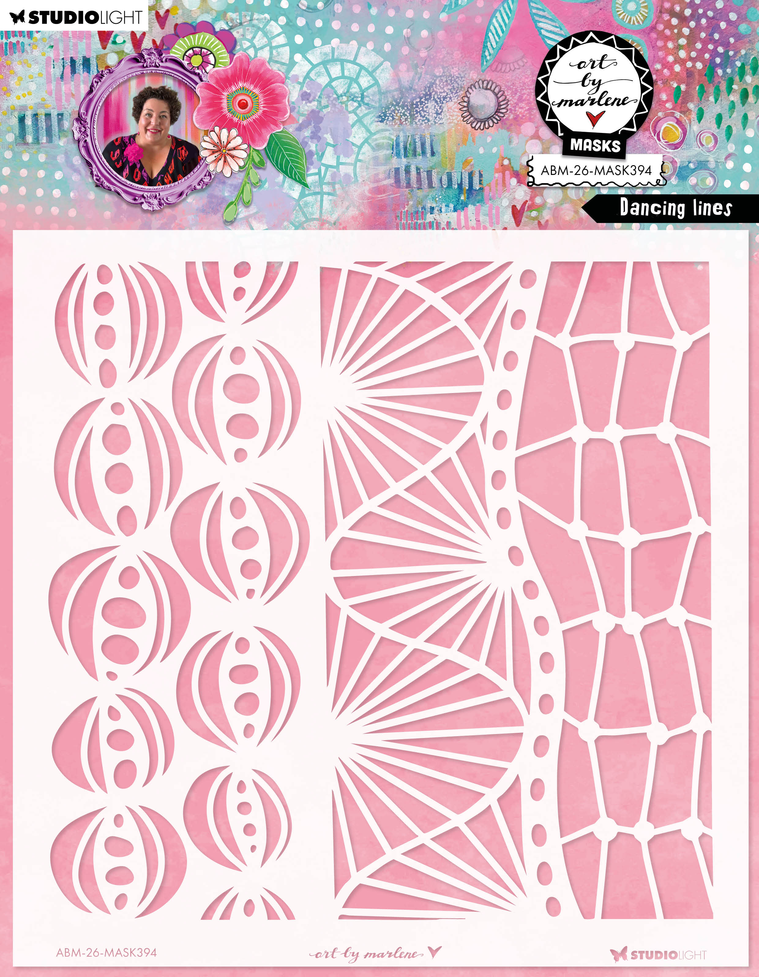 ABM Mask Dancing Lines Art by Marlene 1 Piece