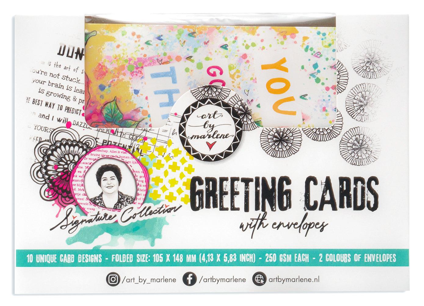 ABM Greeting Cards 10 Unique Designs Signature Collection 20 PC