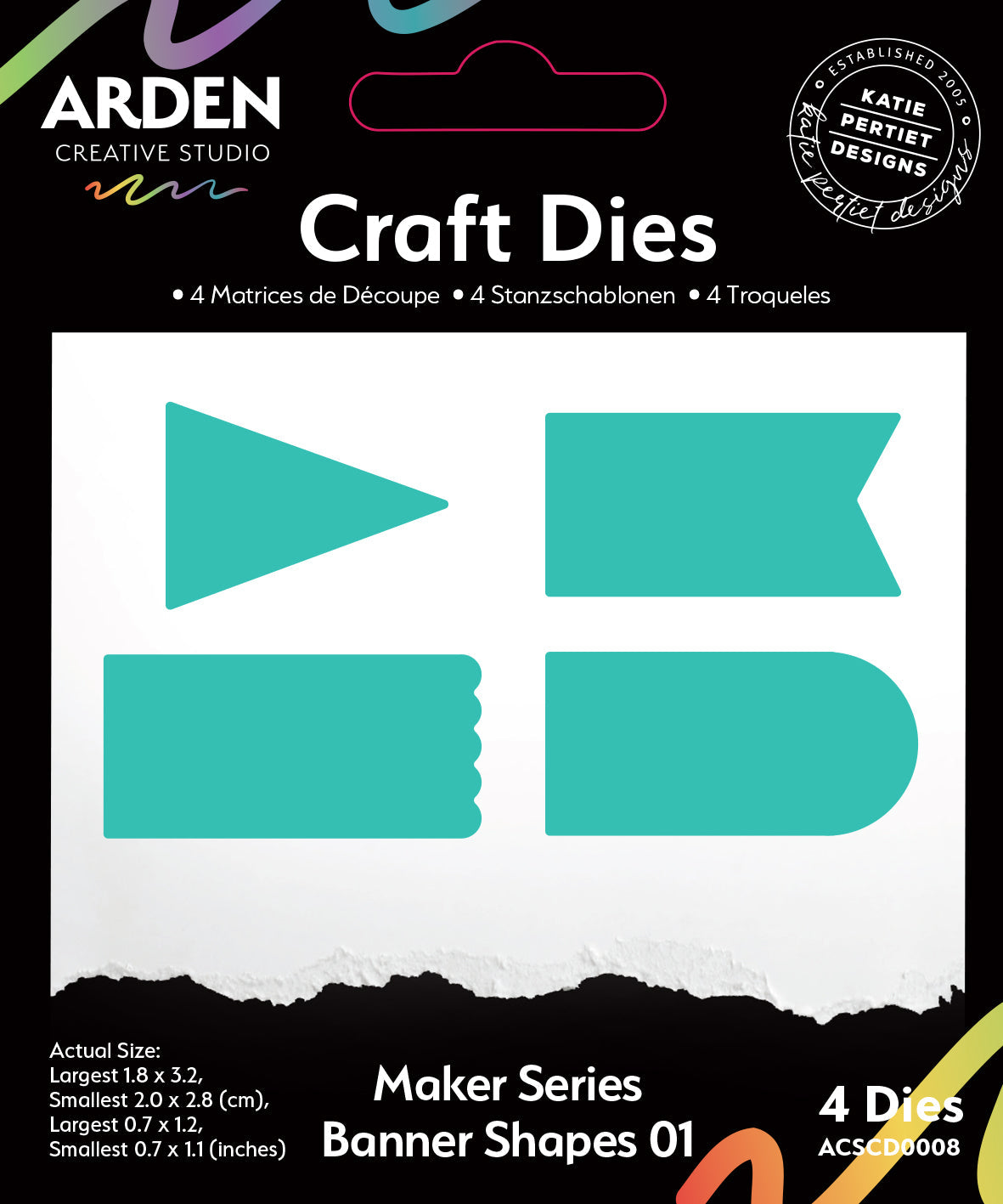 Arden Creative Studio Maker Series Banner Shapes 01 Craft Die Set