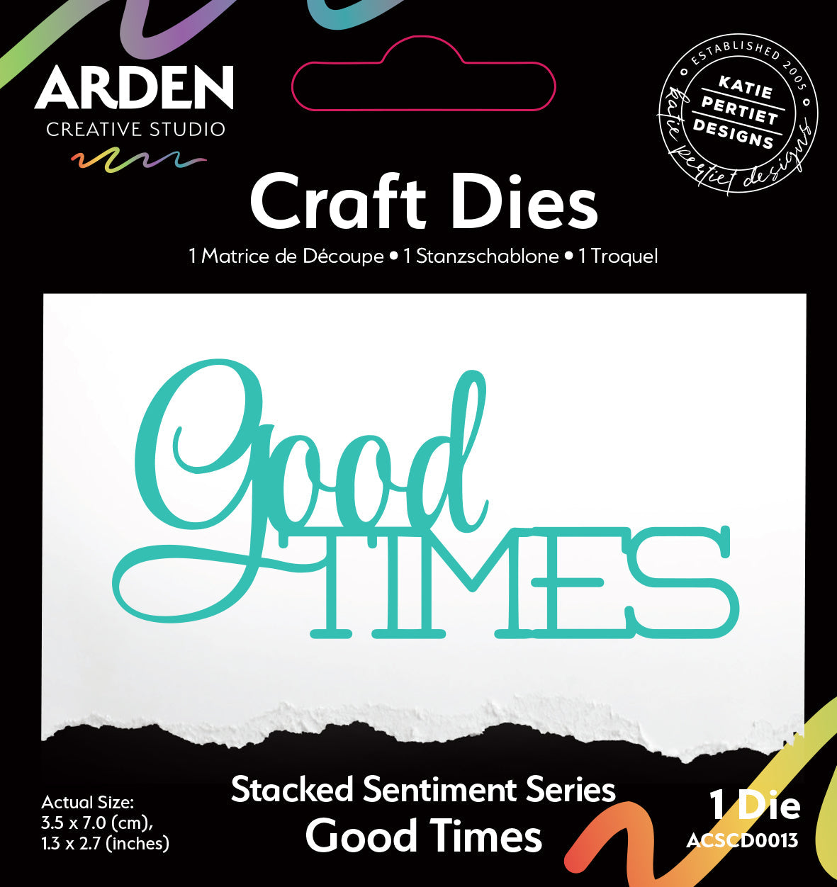 Arden Creative Studio Sentiment Series Stacked Good Times Craft Die
