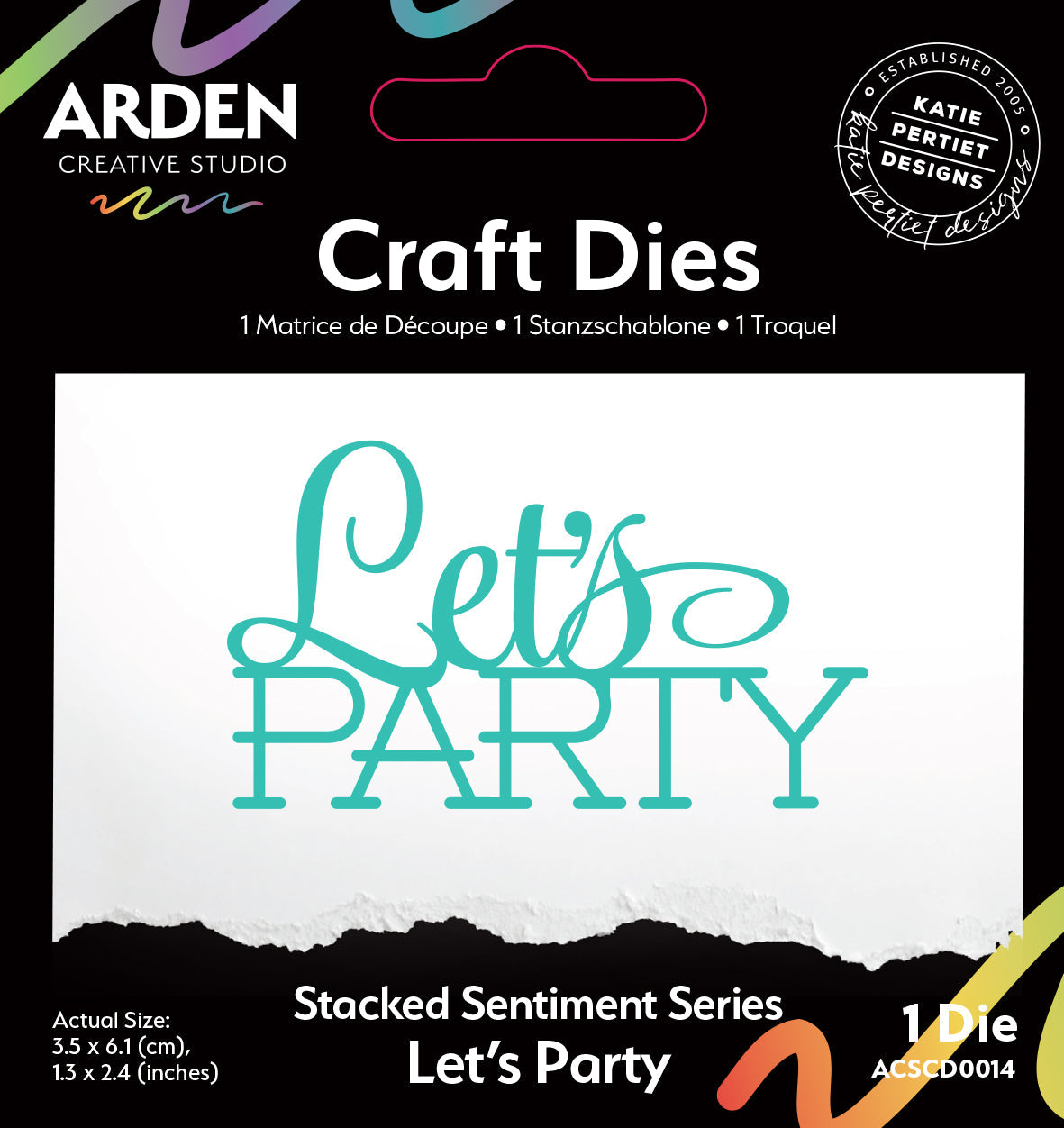 Arden Creative Studio Sentiment Series Stacked Let's Party Craft Die