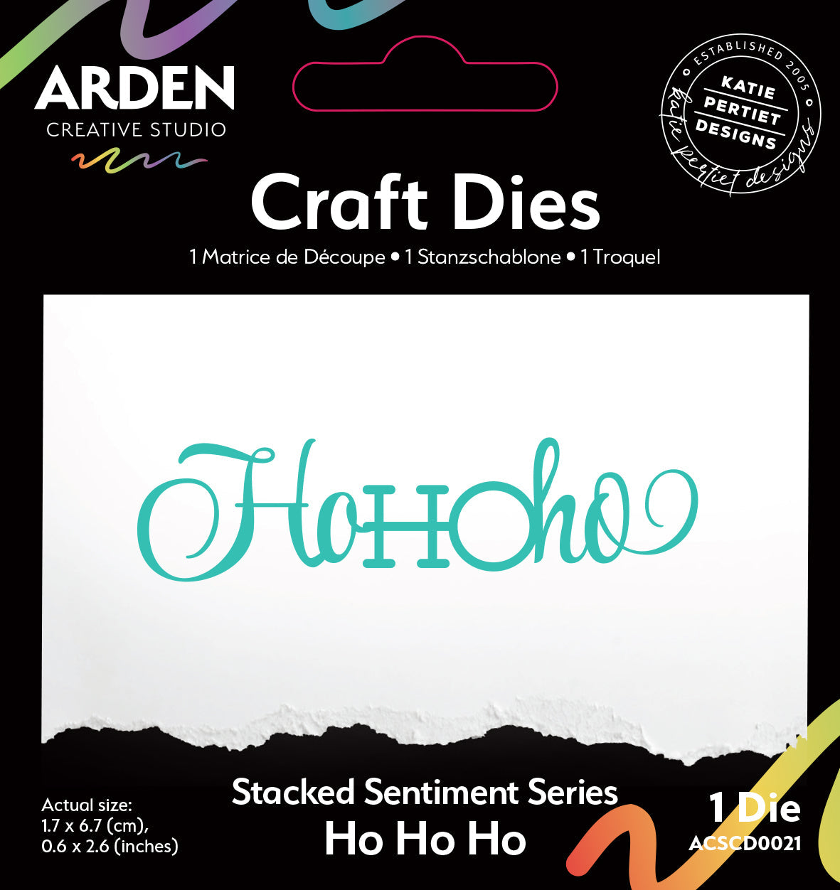 Arden Creative Studio Sentiment Series Stacked Ho Ho Ho Craft Die