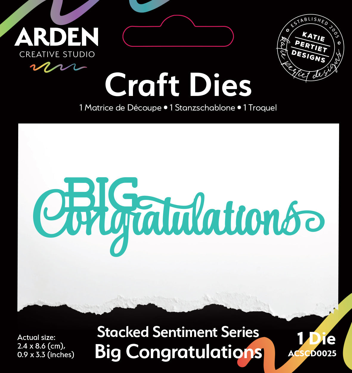 Arden Creative Studio Sentiment Series Stacked Big Congratulations Craft Die