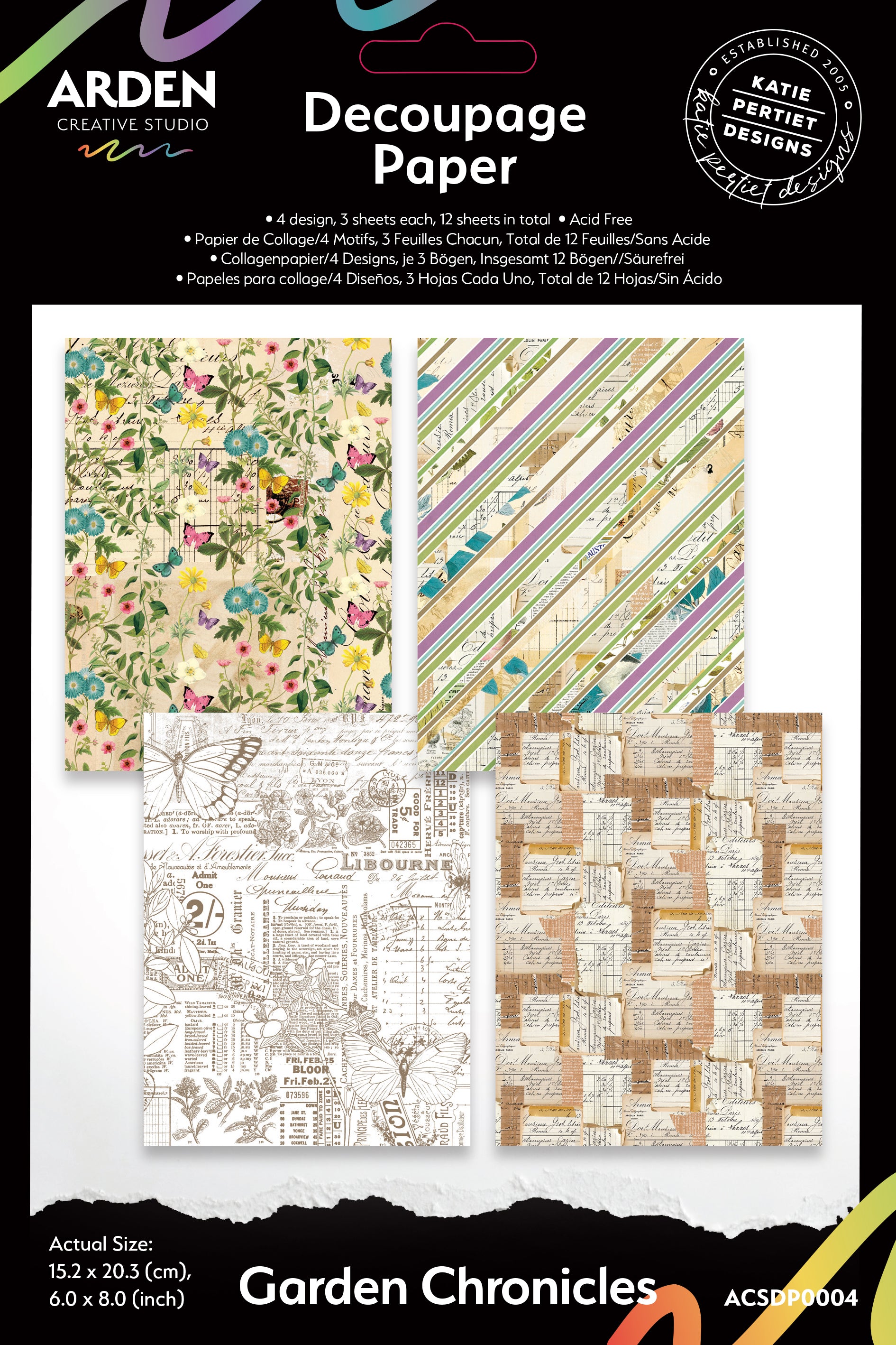 Arden Creative Studio Garden Chronicles 6in x 8in Decoupage Paper
