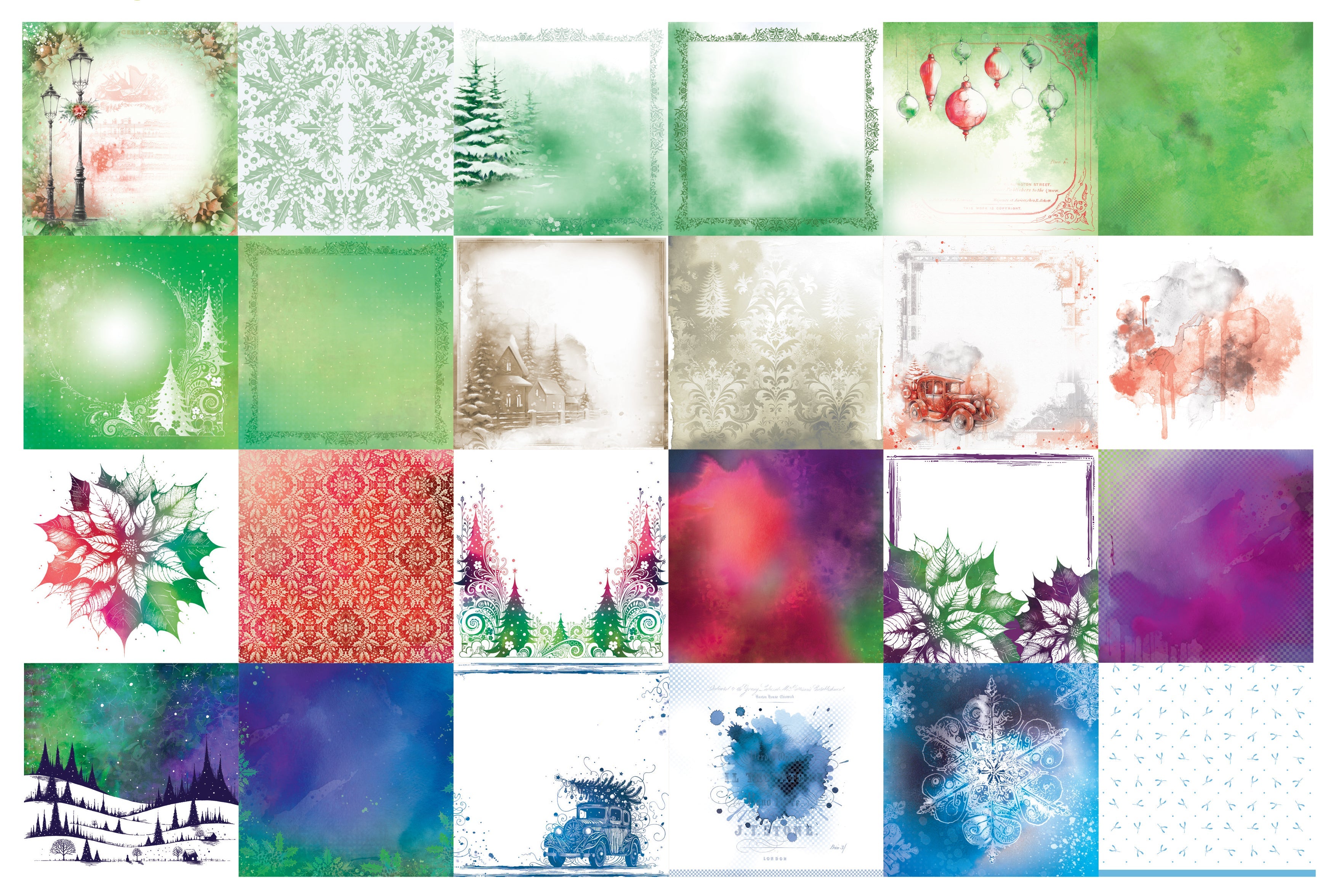 Arden Creative Studio Vintage Christmas 12in x 12in Paper Pad