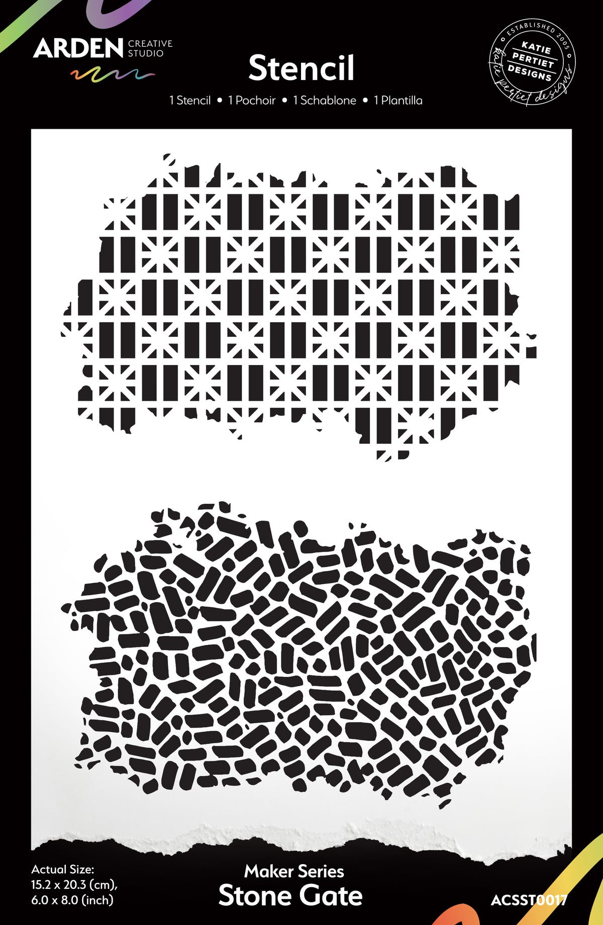 Arden Creative Studio Maker Series Stone Gate 6in x 8in Stencil